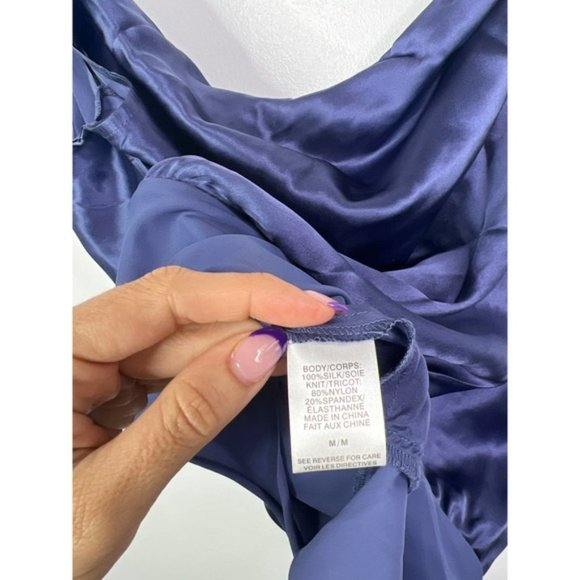 Cami NYC Darby One Shoulder Sexy Bodysuit Women's Night Shadow Size: M NWT - Picture 9 of 10